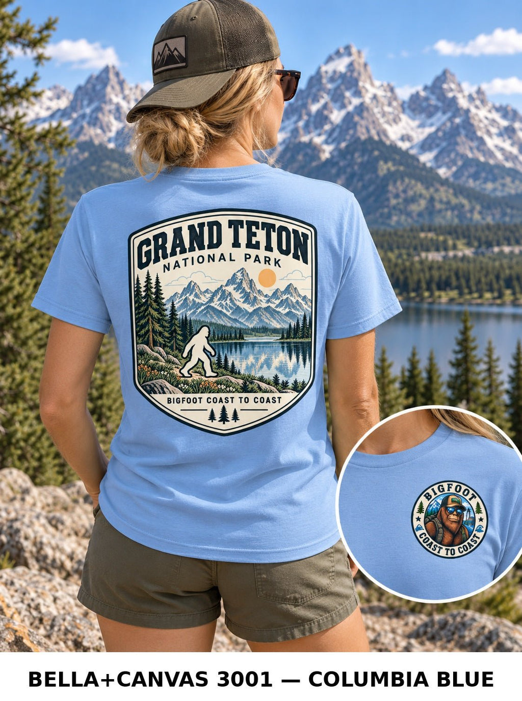 Grand Teton Bigfoot National Park Shirt | Sasquatch Adventure Tee - Bigfoot Coast to Coast