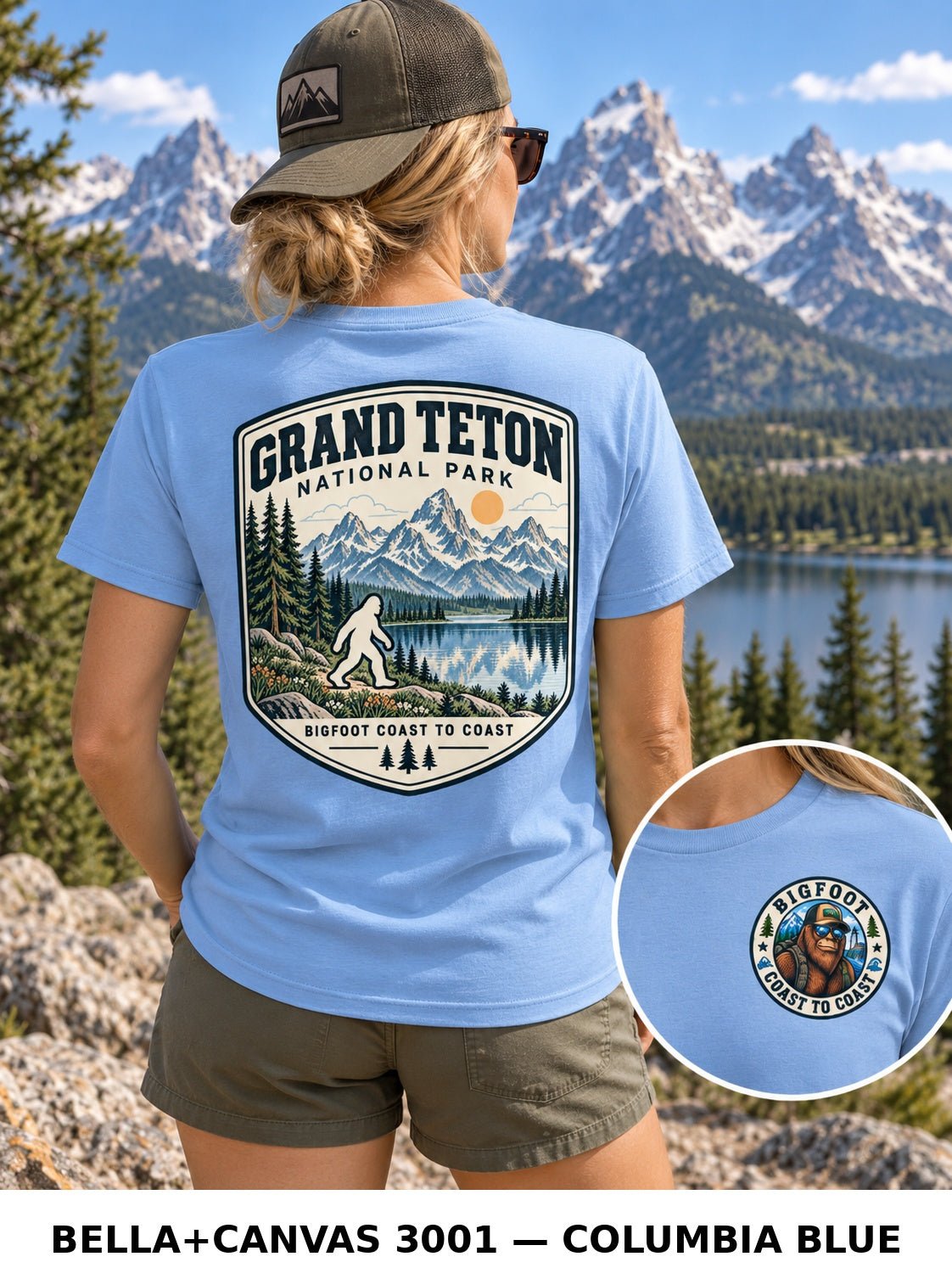 Grand Teton Bigfoot National Park Shirt | Sasquatch Adventure Tee - Bigfoot Coast to Coast