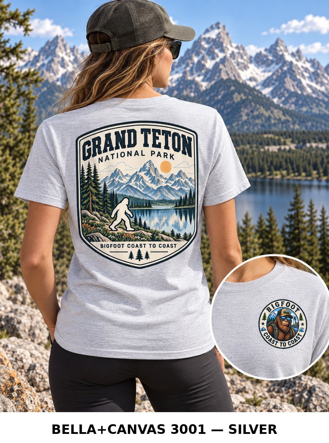 Grand Teton Bigfoot National Park Shirt | Sasquatch Adventure Tee - Bigfoot Coast to Coast