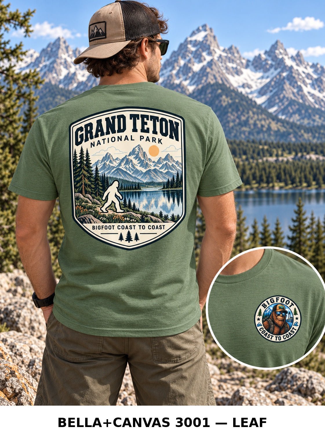 Grand Teton Bigfoot National Park Shirt | Sasquatch Adventure Tee - Bigfoot Coast to Coast