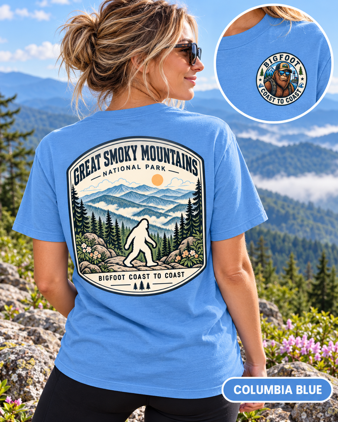Great Smoky Mountain Bigfoot National Park Shirt | Sasquatch Adventure Tee - Bigfoot Coast to Coast