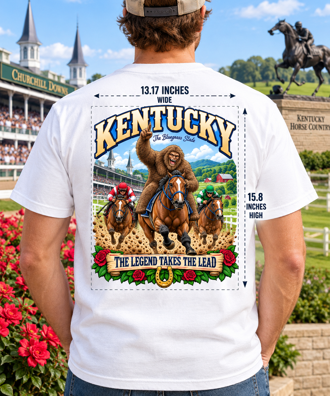 Kentucky Bigfoot T-Shirt – The Legend Takes the Lead - Bigfoot Coast to Coast