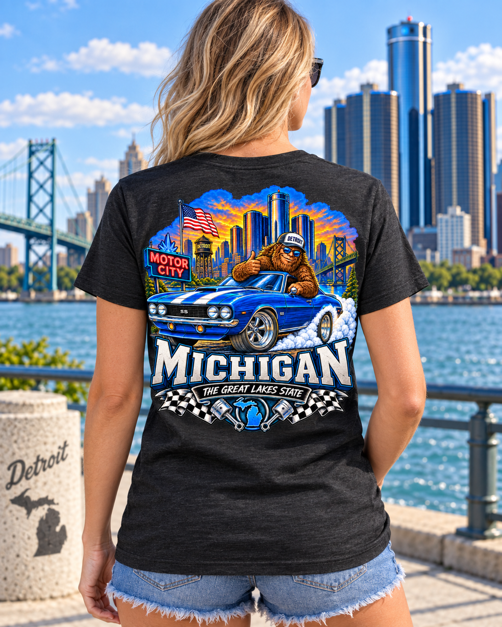 Michigan Bigfoot T-Shirt - Muscle Car - Bigfoot Coast to Coast