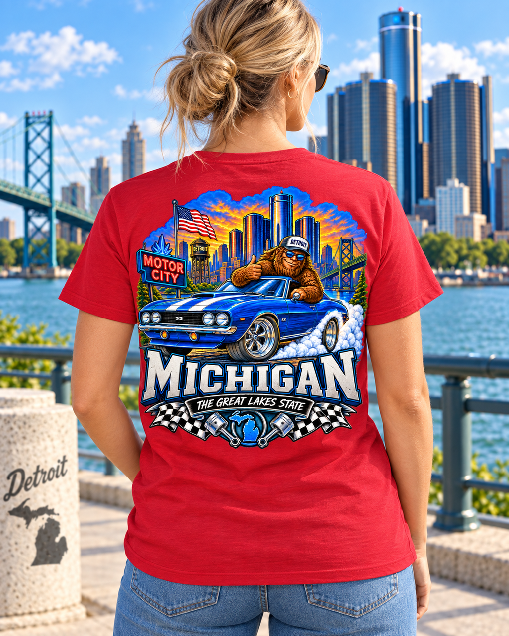 Michigan Bigfoot T-Shirt - Muscle Car - Bigfoot Coast to Coast