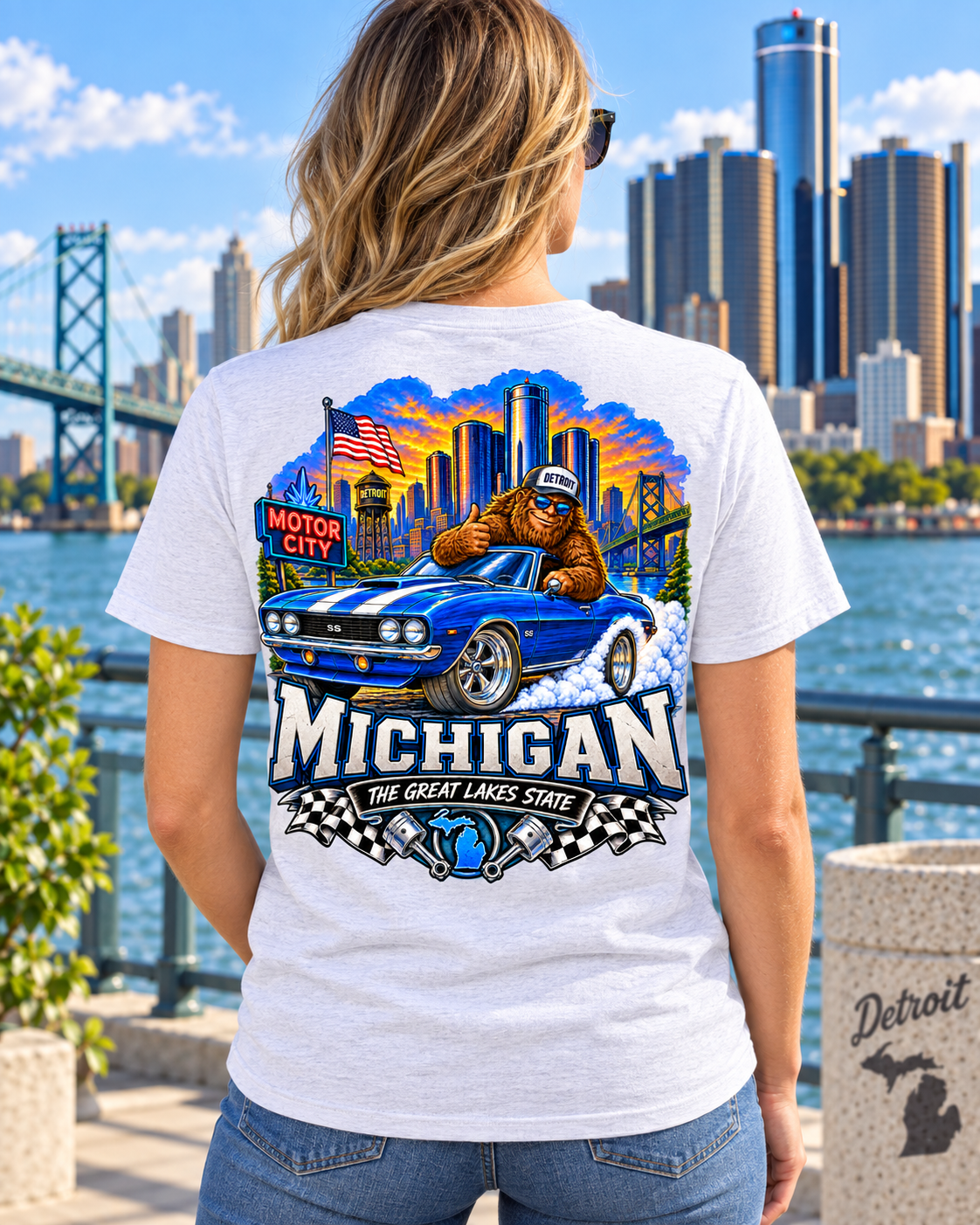 Michigan Bigfoot T-Shirt - Muscle Car - Bigfoot Coast to Coast