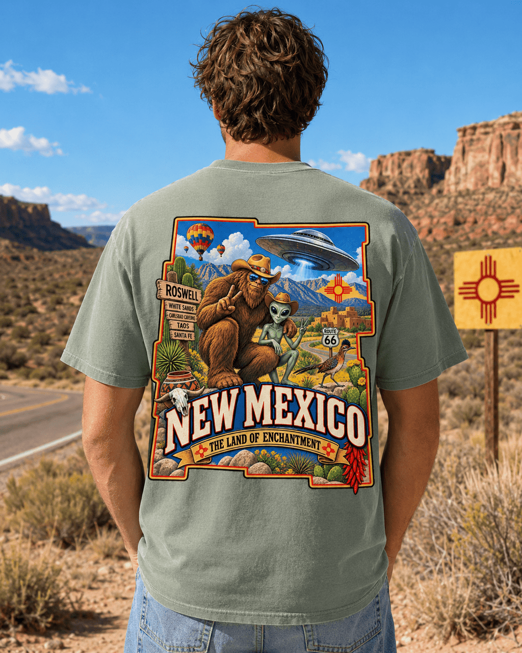 New Mexico Bigfoot T-Shirt - Alien - Bigfoot Coast to Coast