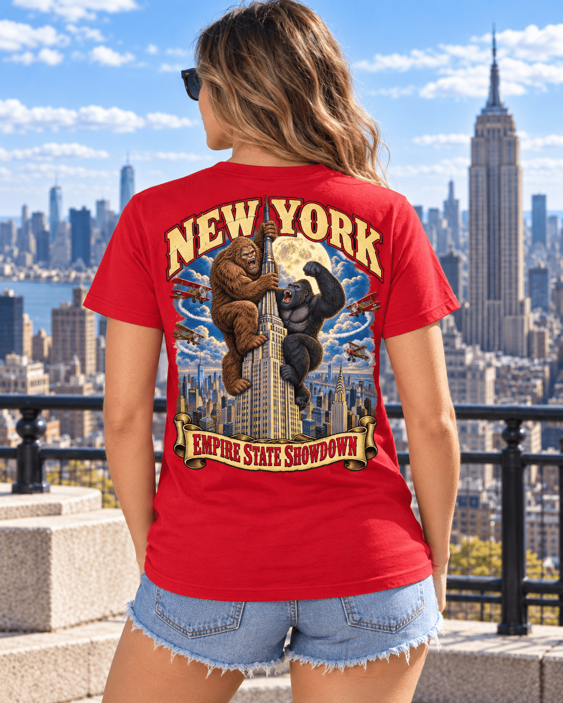 New York Bigfoot T-Shirt - Empire State Showdown - Bigfoot Coast to Coast