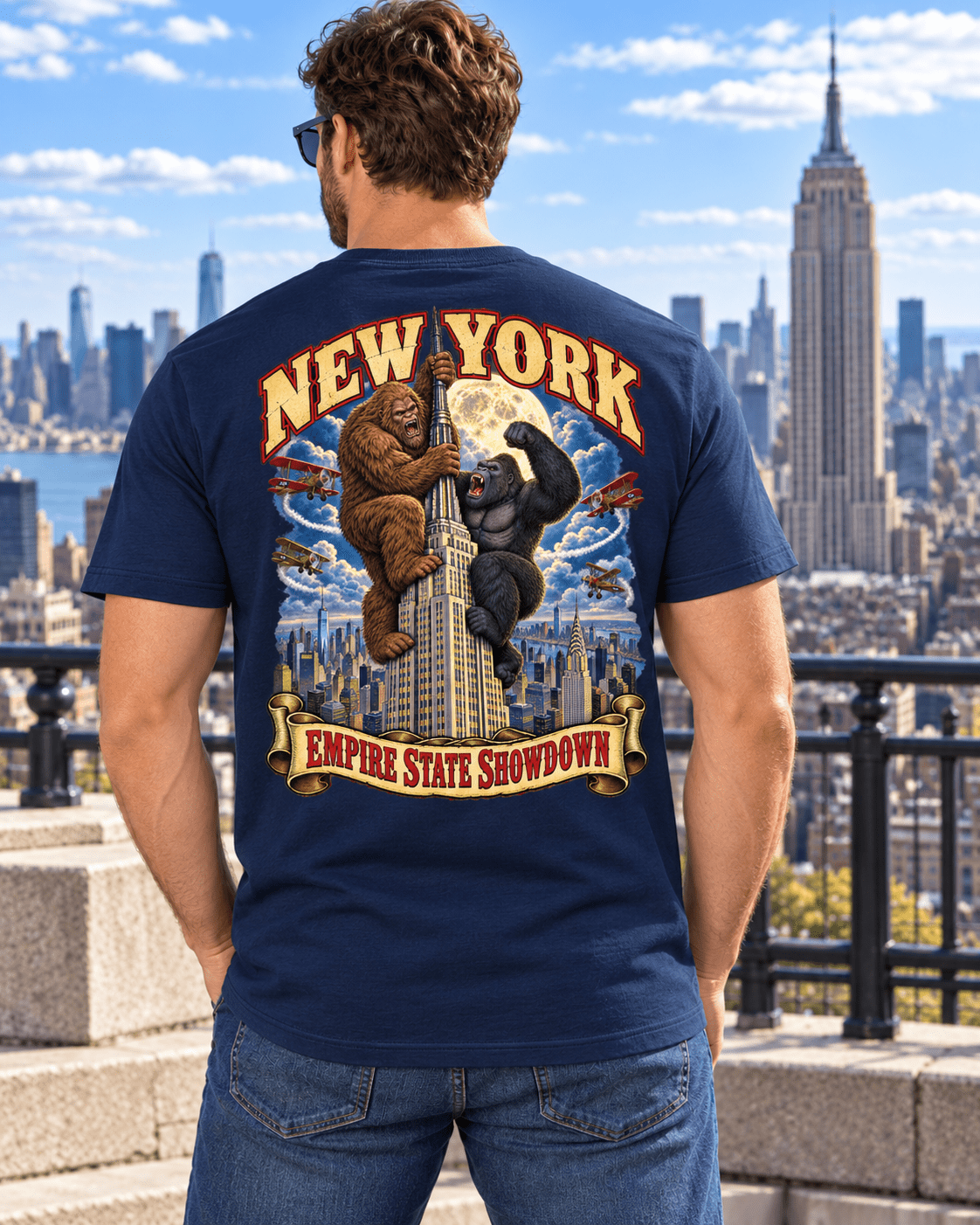New York Bigfoot T-Shirt - Empire State Showdown - Bigfoot Coast to Coast