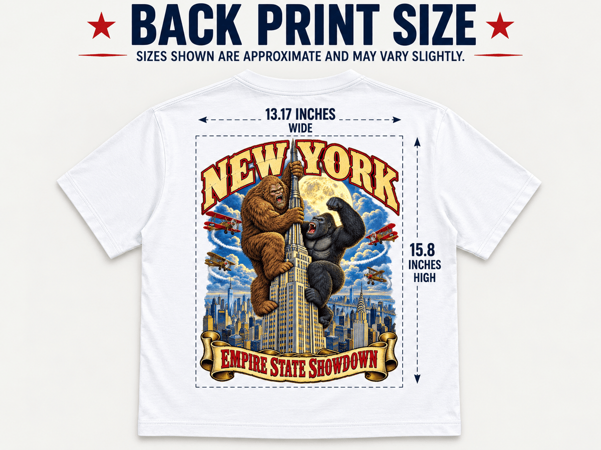 New York Bigfoot T-Shirt - Empire State Showdown - Bigfoot Coast to Coast