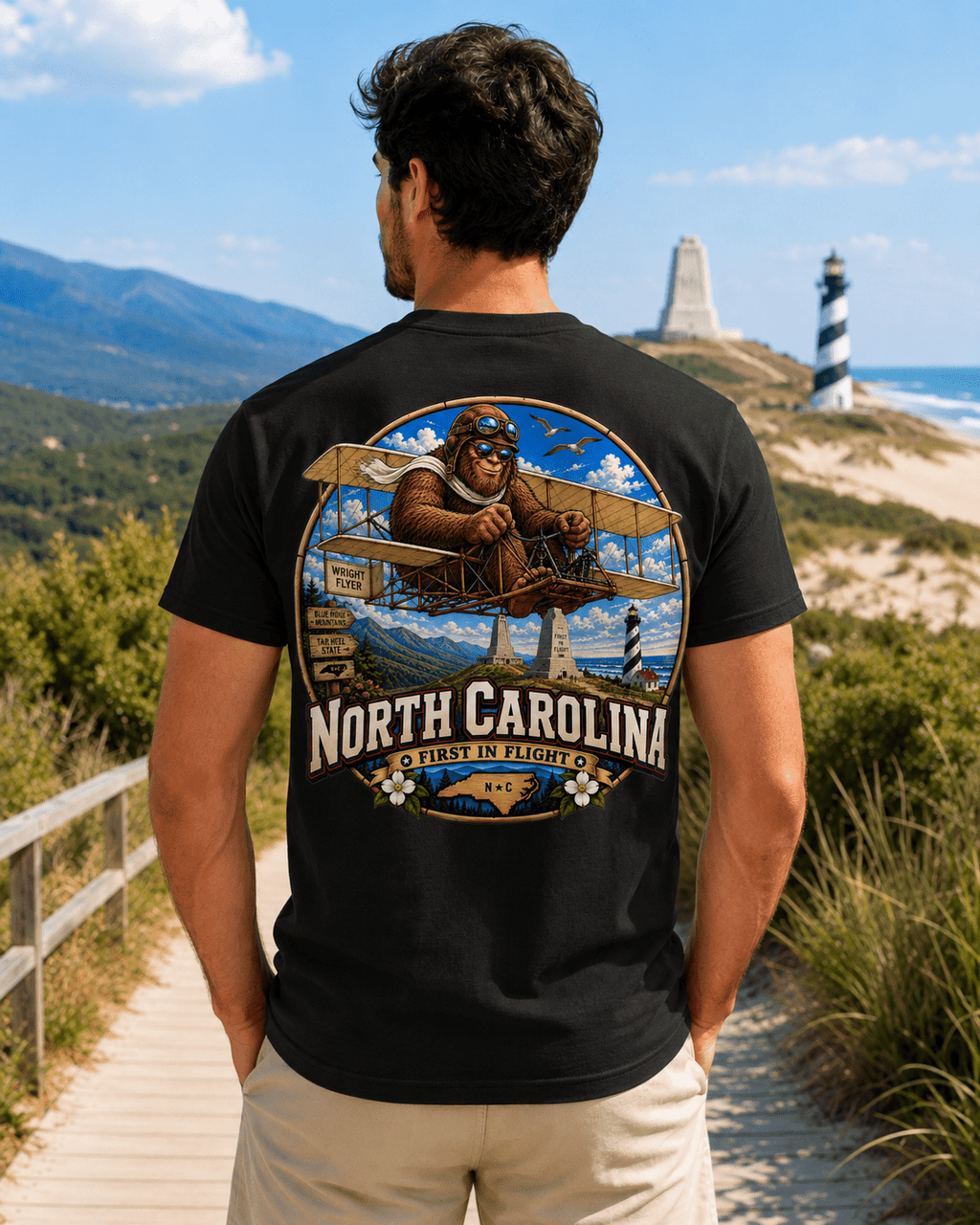 North Carolina Bigfoot T-Shirt - Bigfoot Coast to Coast