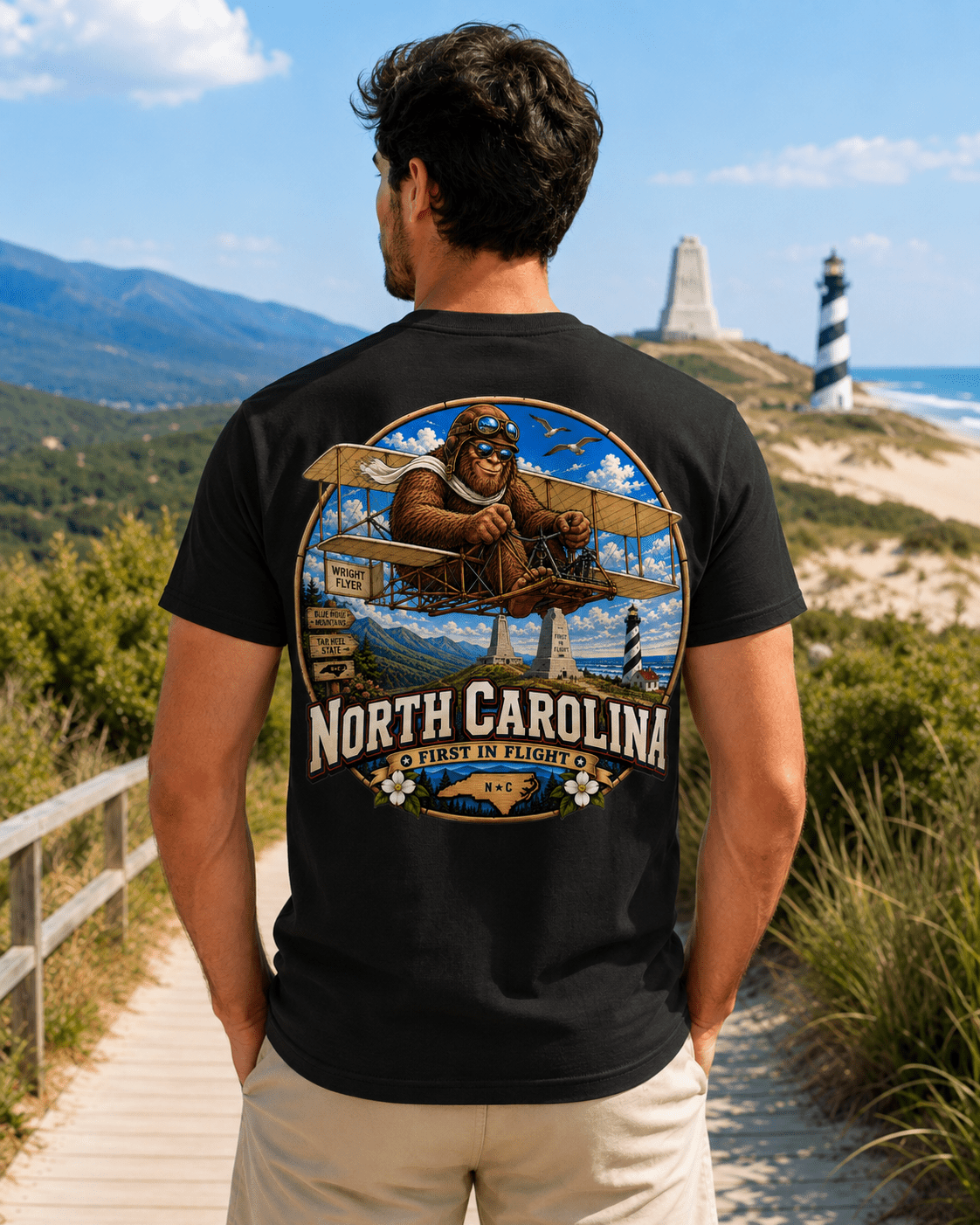 North Carolina Bigfoot T-Shirt - Bigfoot Coast to Coast