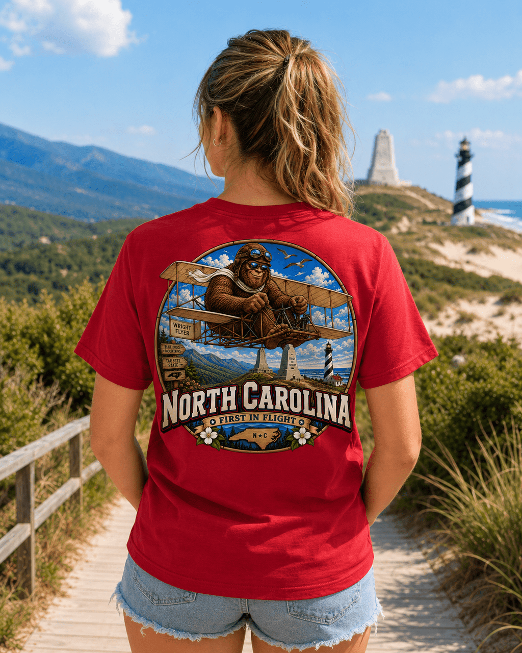 North Carolina Bigfoot T-Shirt - Bigfoot Coast to Coast