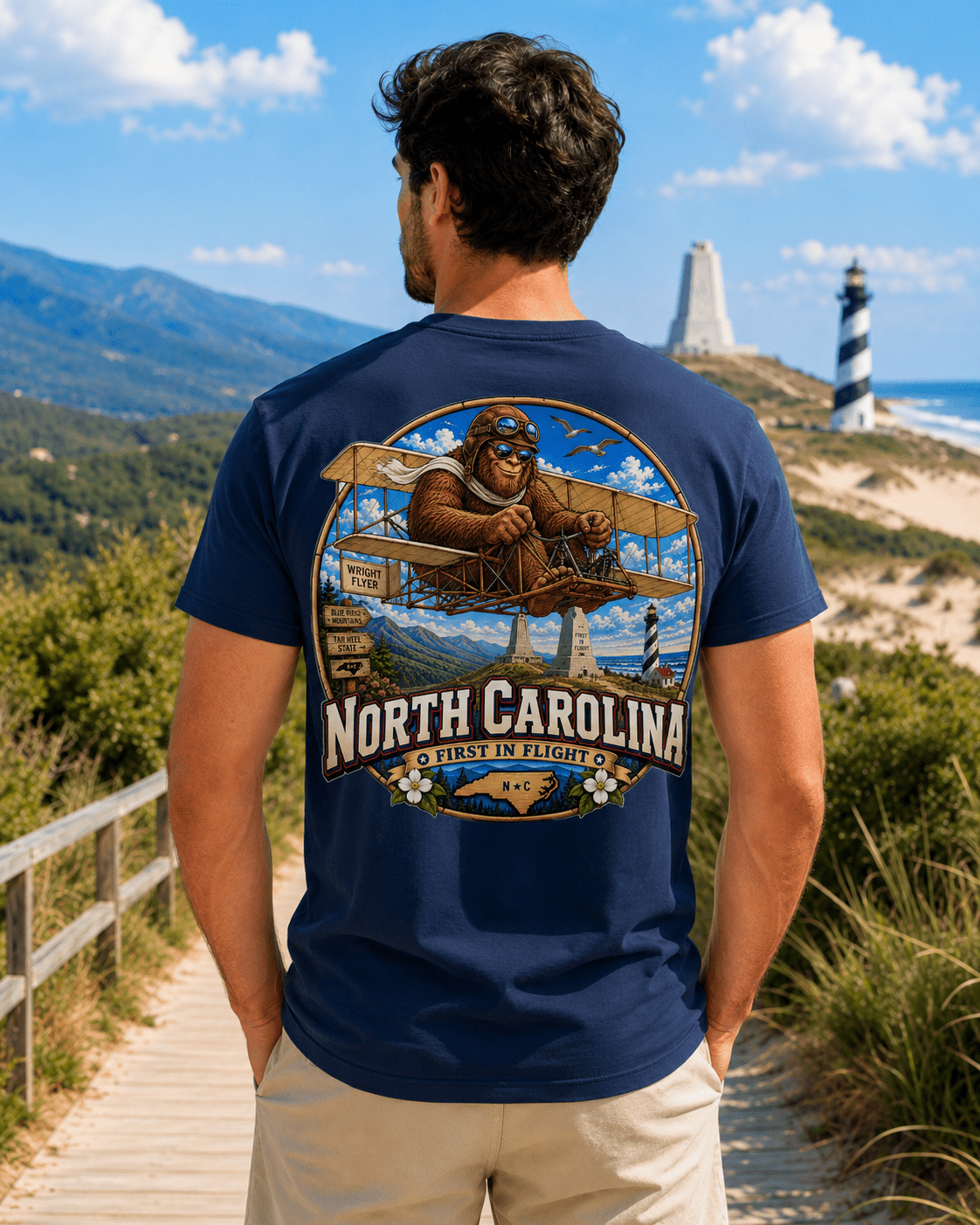 North Carolina Bigfoot T-Shirt - Bigfoot Coast to Coast