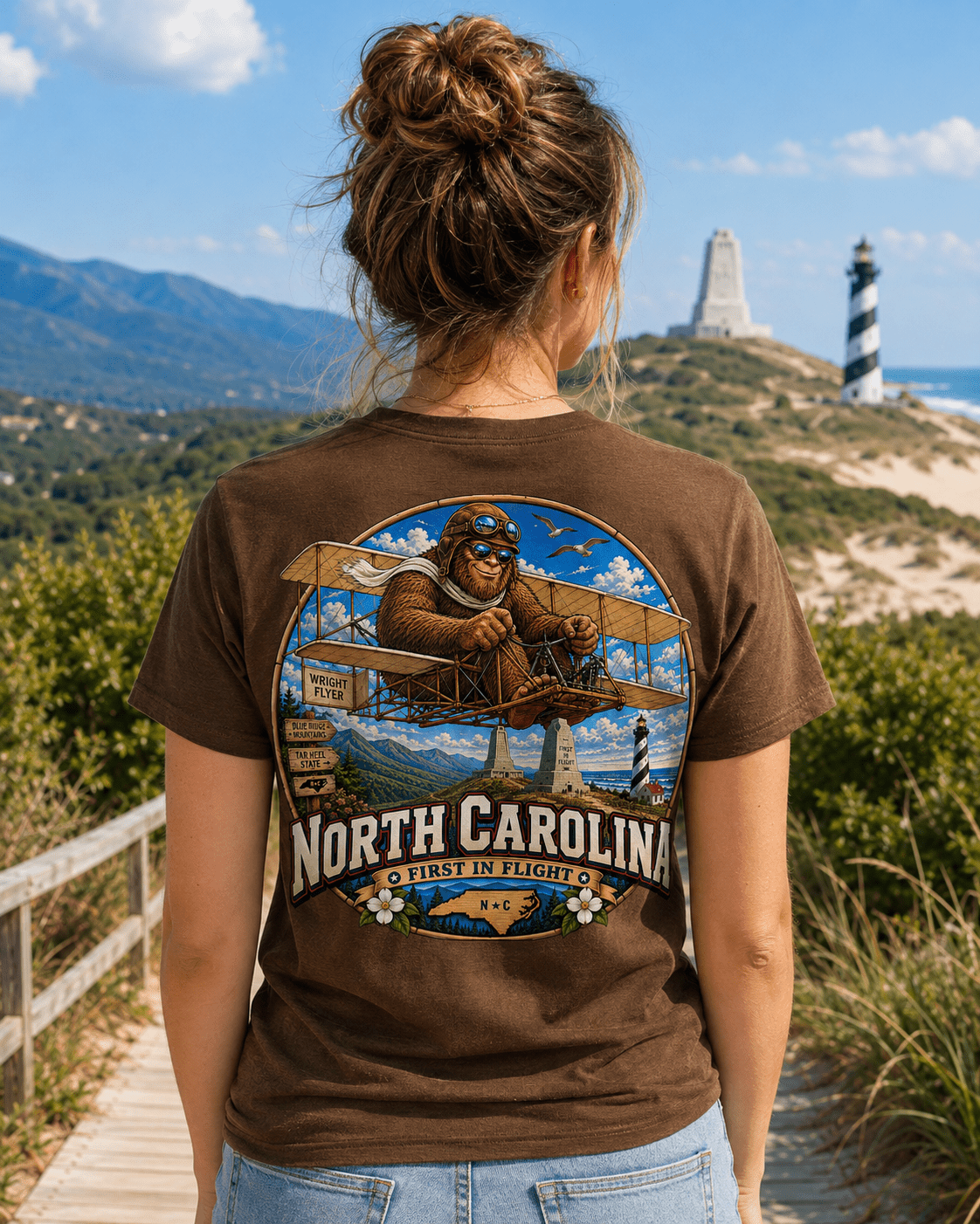 North Carolina Bigfoot T-Shirt - Bigfoot Coast to Coast