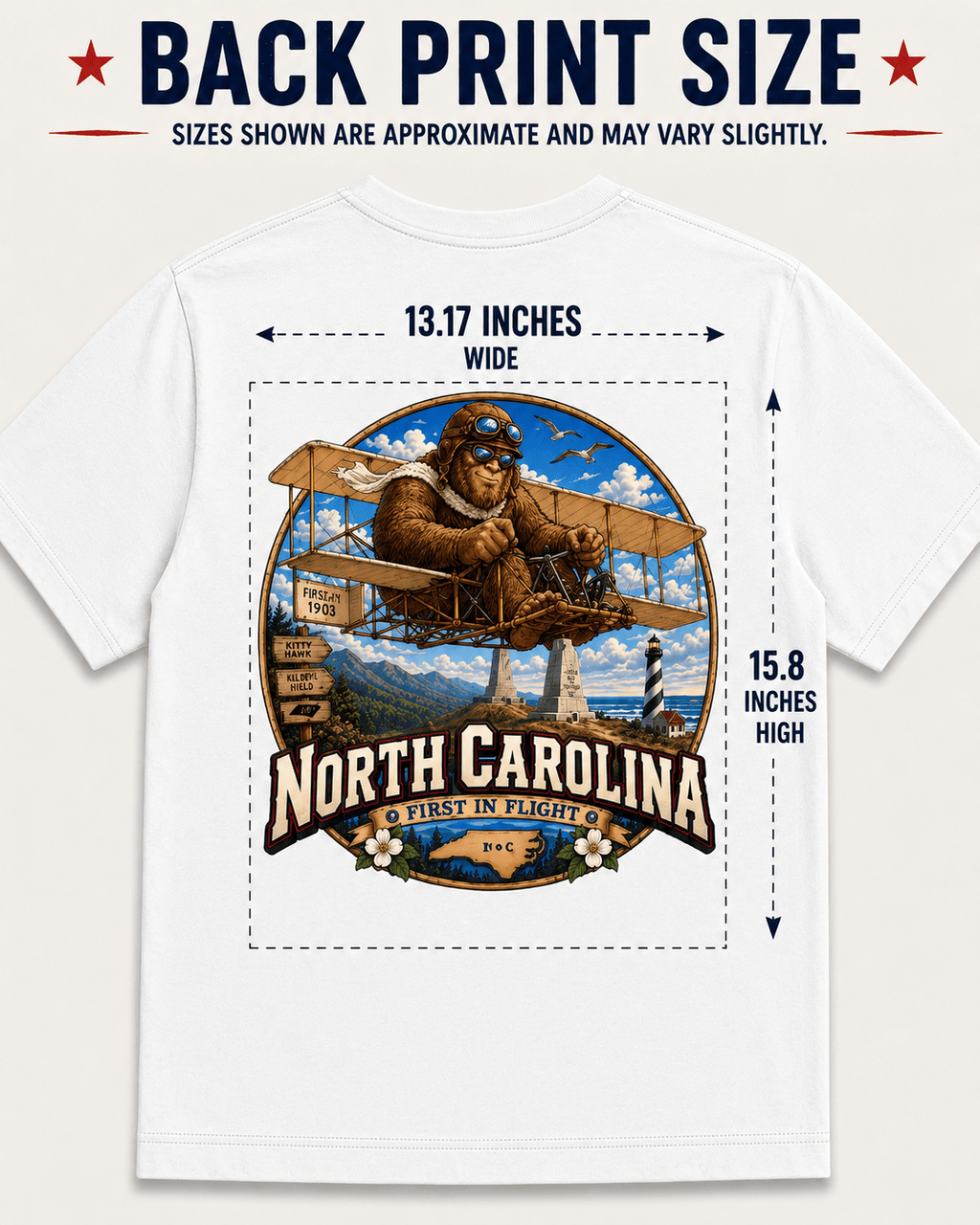 North Carolina Bigfoot T-Shirt - Bigfoot Coast to Coast