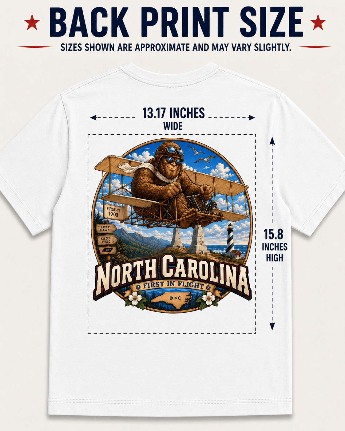 North Carolina Bigfoot T-Shirt - Bigfoot Coast to Coast
