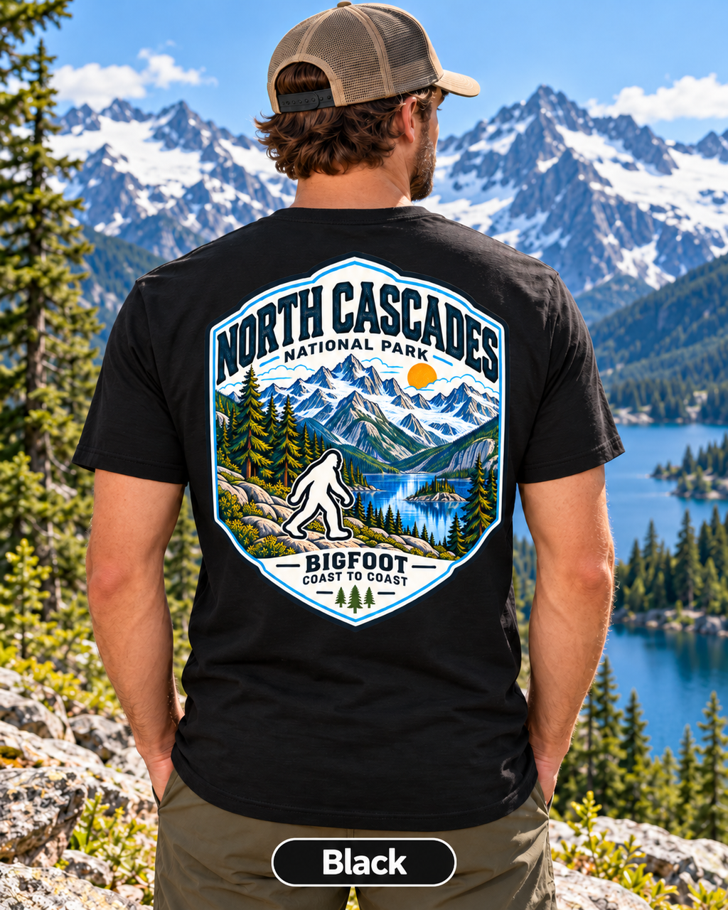 North Cascades National Park Shirt - Bigfoot Coast to Coast
