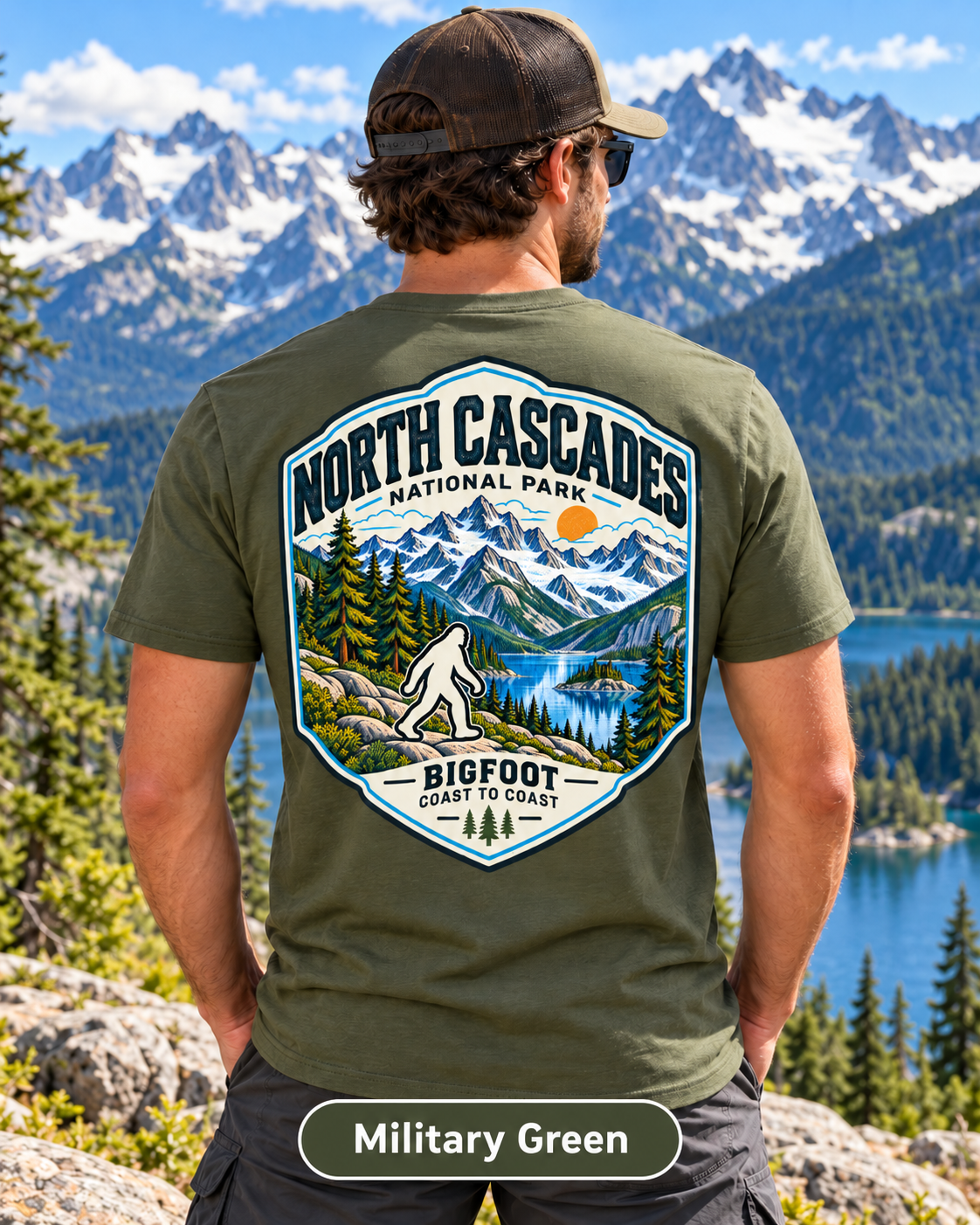 North Cascades National Park Shirt - Bigfoot Coast to Coast