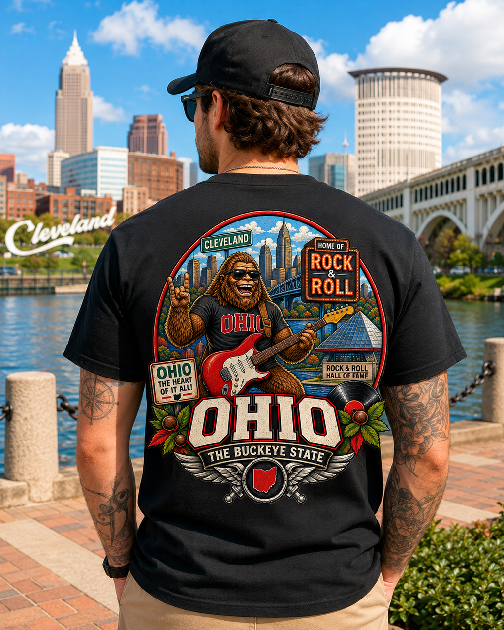 Ohio Bigfoot T-Shirt - Rock 'n' Roll - Bigfoot Coast to Coast