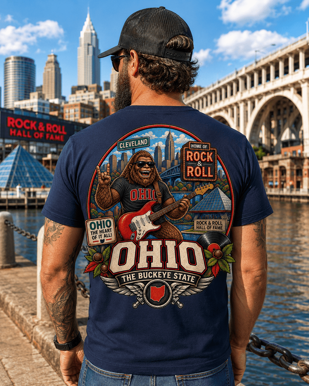Ohio Bigfoot T-Shirt - Rock 'n' Roll - Bigfoot Coast to Coast