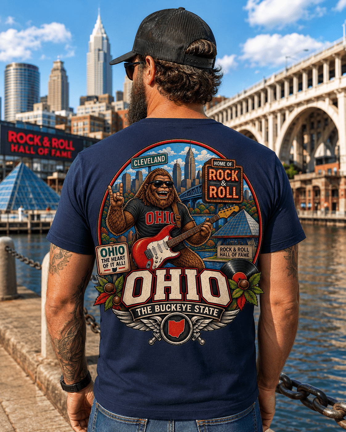 Ohio Bigfoot T-Shirt - Rock 'n' Roll - Bigfoot Coast to Coast