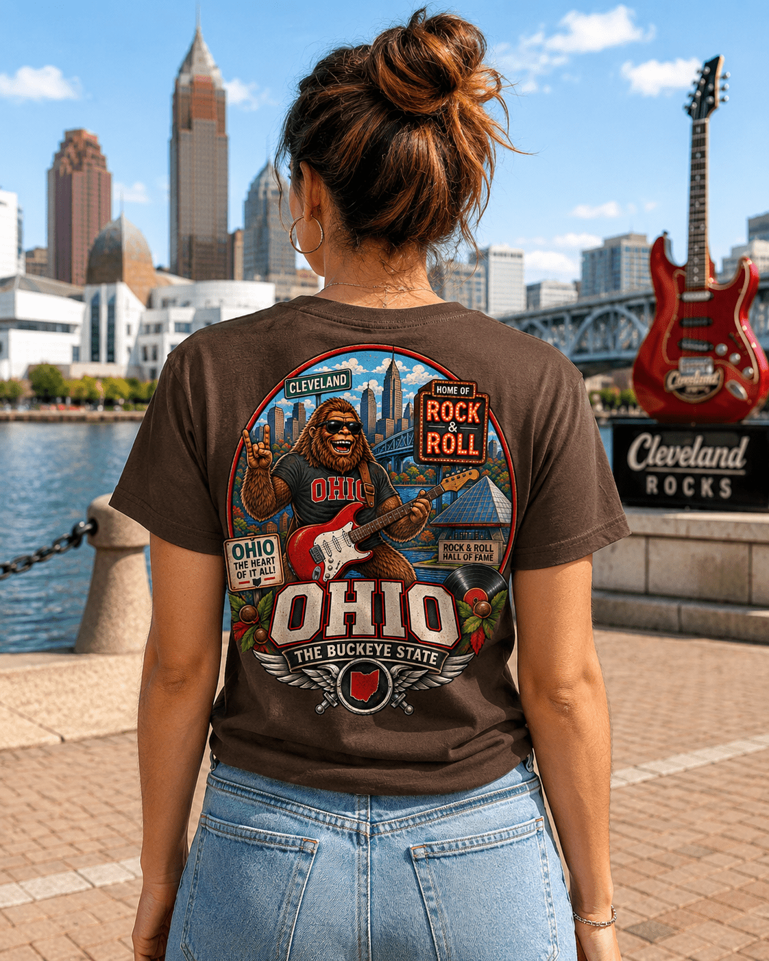 Ohio Bigfoot T-Shirt - Rock 'n' Roll - Bigfoot Coast to Coast
