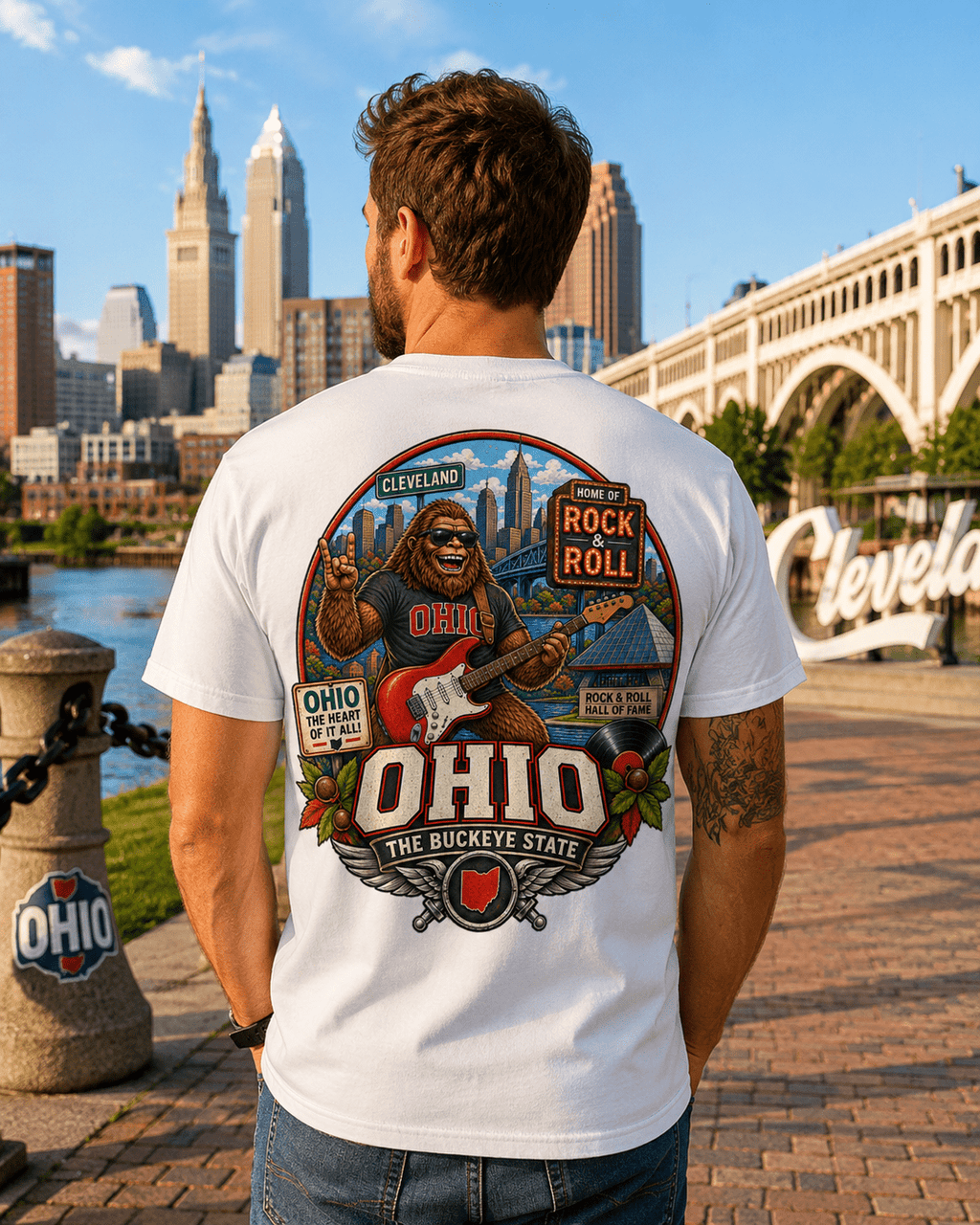 Ohio Bigfoot T-Shirt - Rock 'n' Roll - Bigfoot Coast to Coast