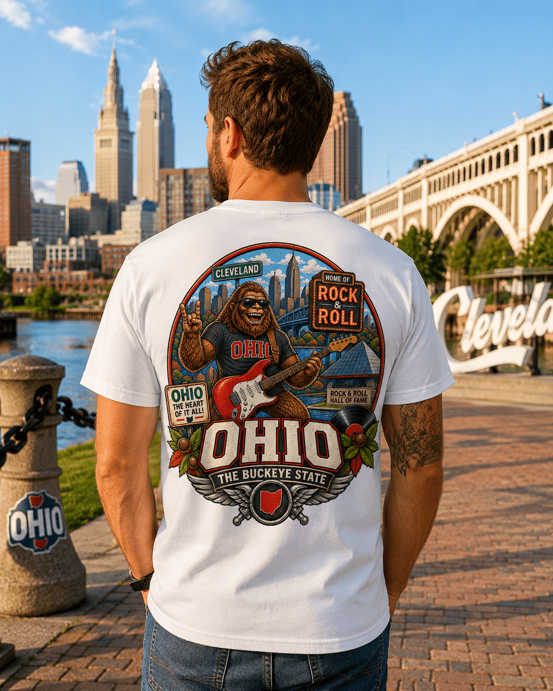 Ohio Bigfoot T-Shirt - Rock 'n' Roll - Bigfoot Coast to Coast