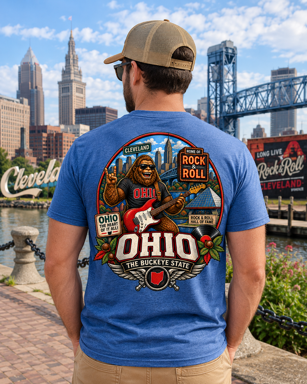 Ohio Bigfoot T-Shirt - Rock 'n' Roll - Bigfoot Coast to Coast