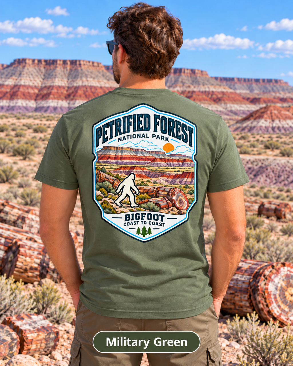 Petrified Forest Bigfoot National Park Shirt | Sasquatch Adventure Tee - Bigfoot Coast to Coast