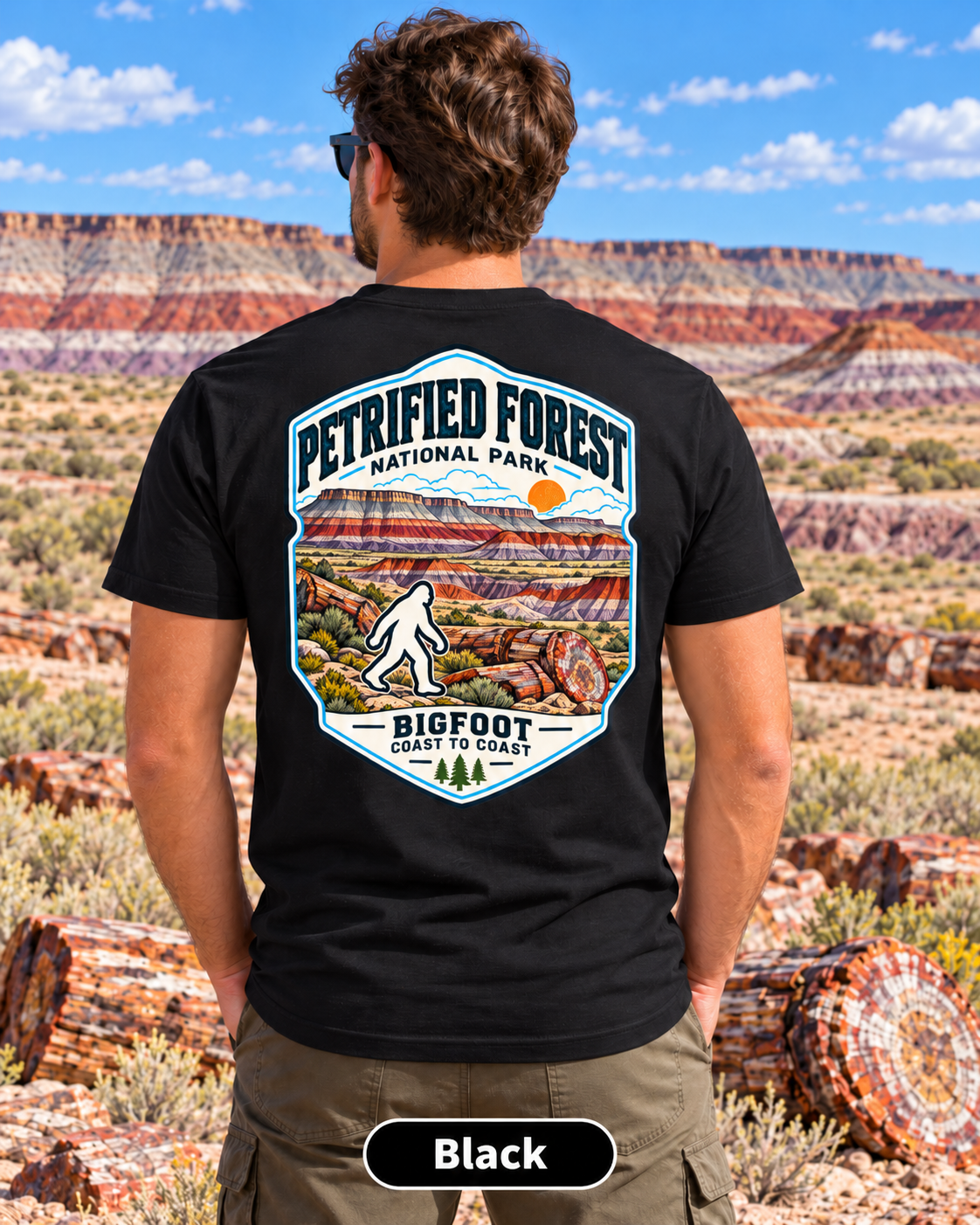 Petrified Forest Bigfoot National Park Shirt | Sasquatch Adventure Tee - Bigfoot Coast to Coast