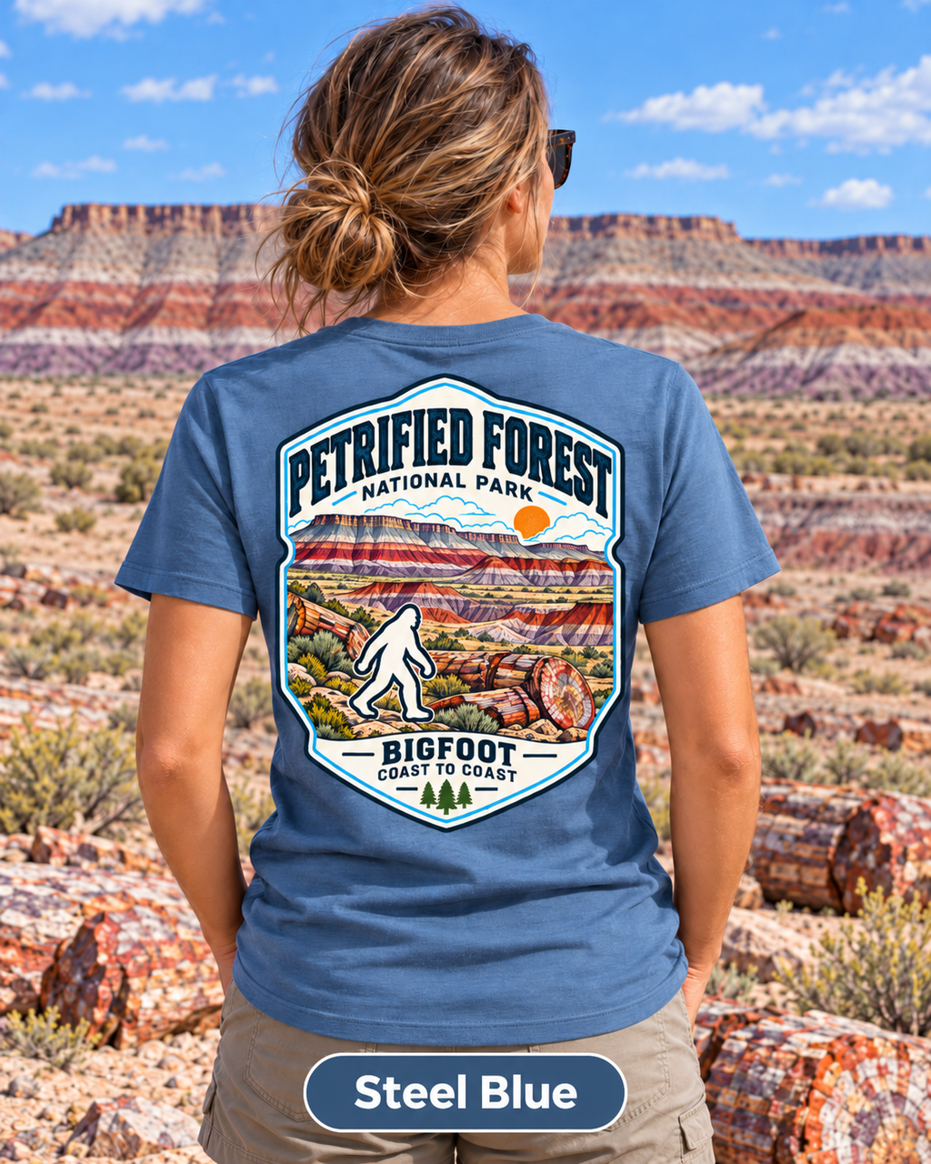 Petrified Forest Bigfoot National Park Shirt | Sasquatch Adventure Tee - Bigfoot Coast to Coast