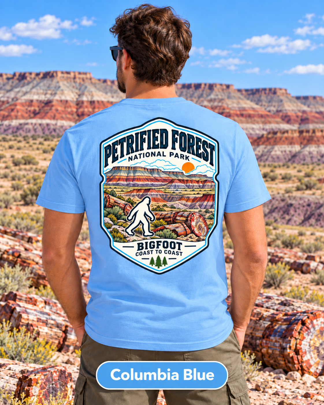 Petrified Forest Bigfoot National Park Shirt | Sasquatch Adventure Tee - Bigfoot Coast to Coast