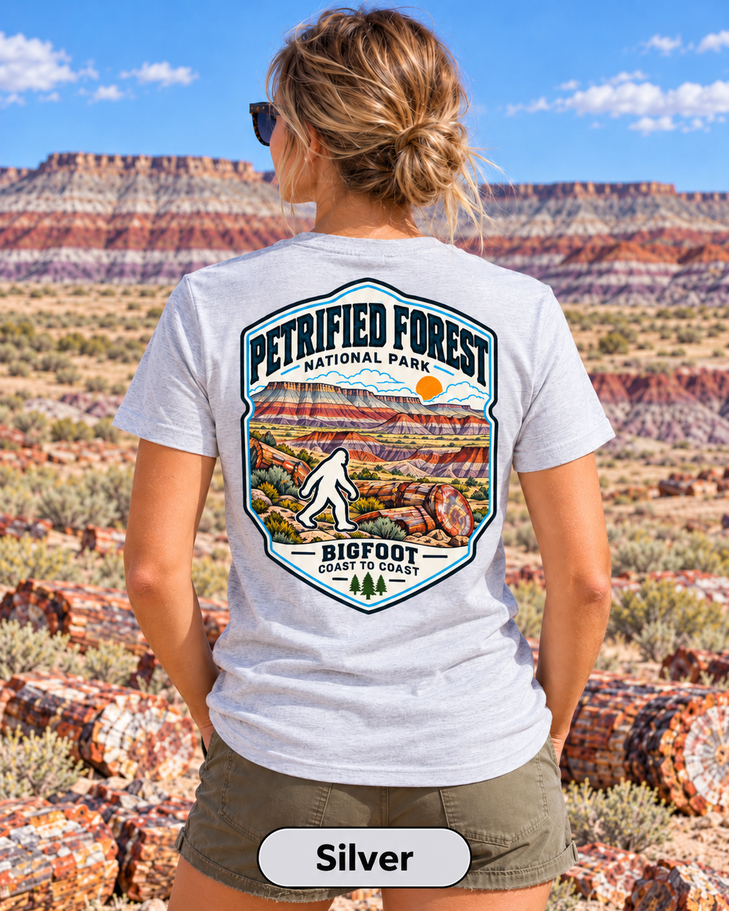 Petrified Forest Bigfoot National Park Shirt | Sasquatch Adventure Tee - Bigfoot Coast to Coast
