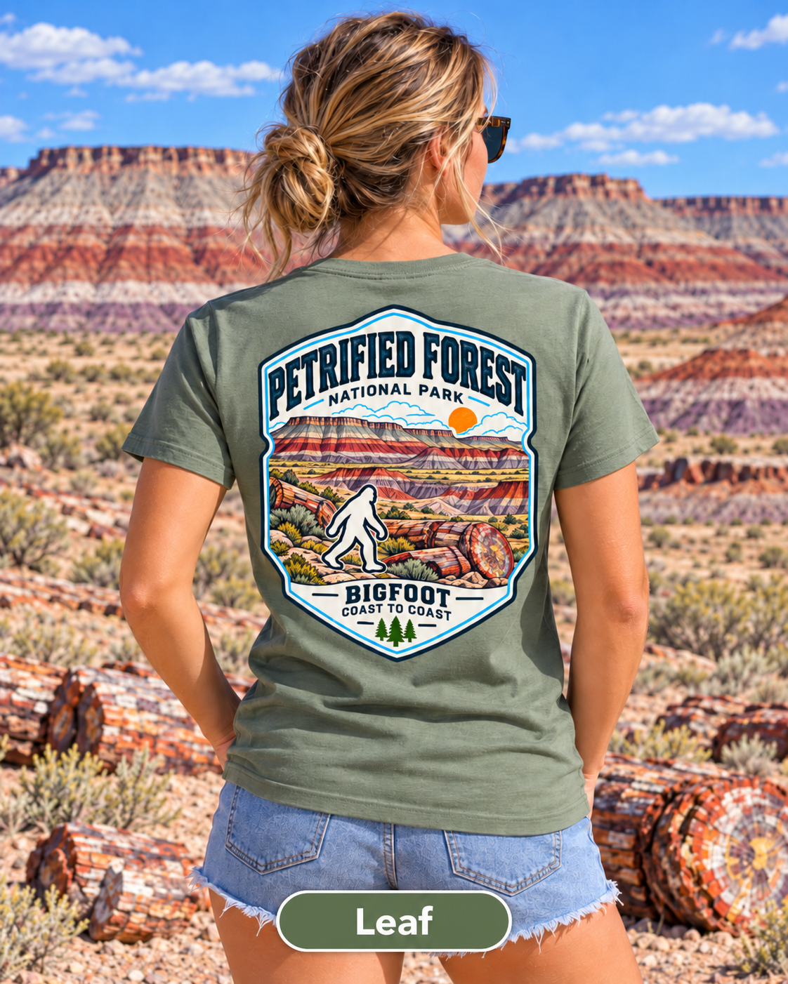 Petrified Forest Bigfoot National Park Shirt | Sasquatch Adventure Tee - Bigfoot Coast to Coast
