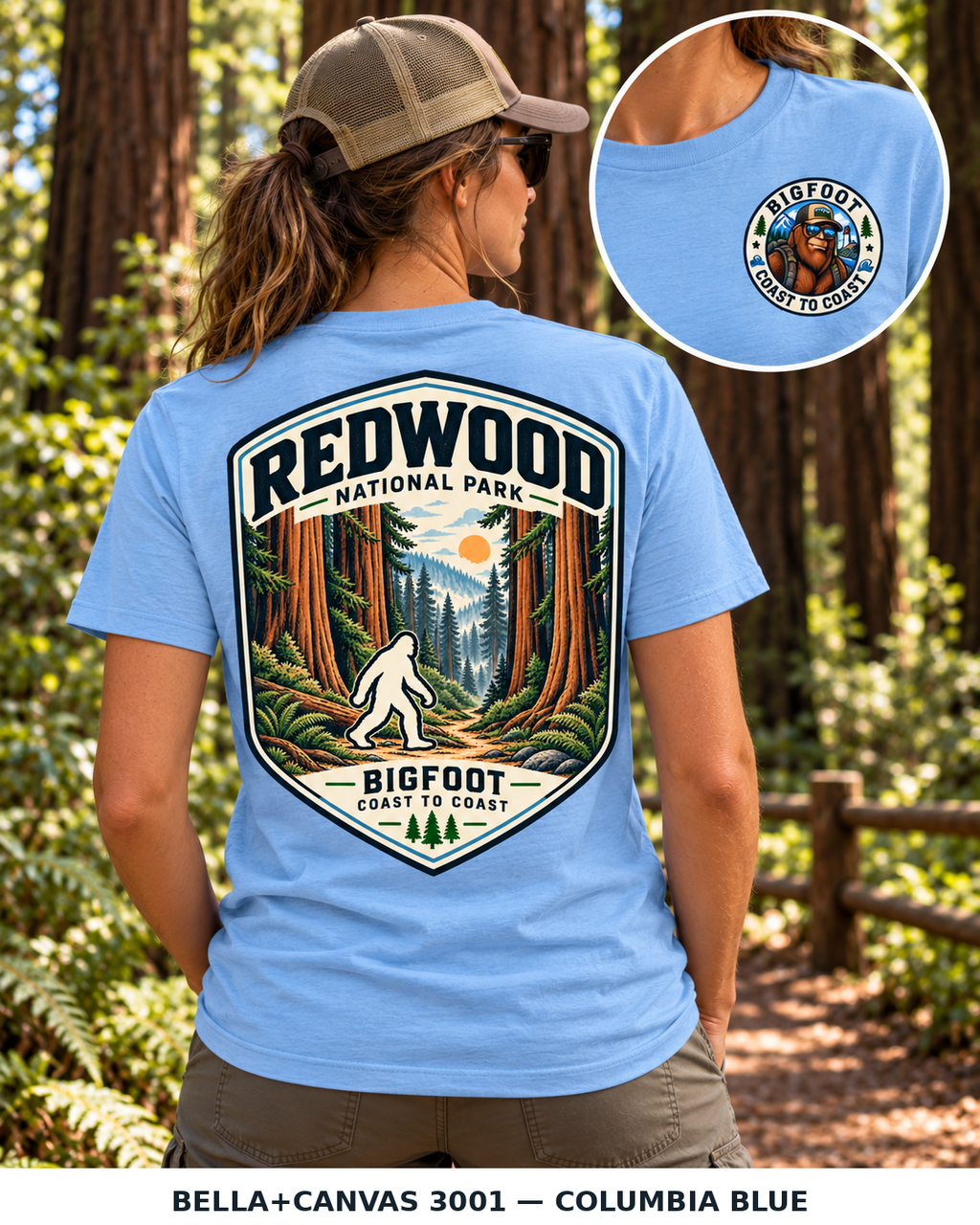 Redwood Bigfoot National Park Shirt | Sasquatch Adventure Tee - Bigfoot Coast to Coast
