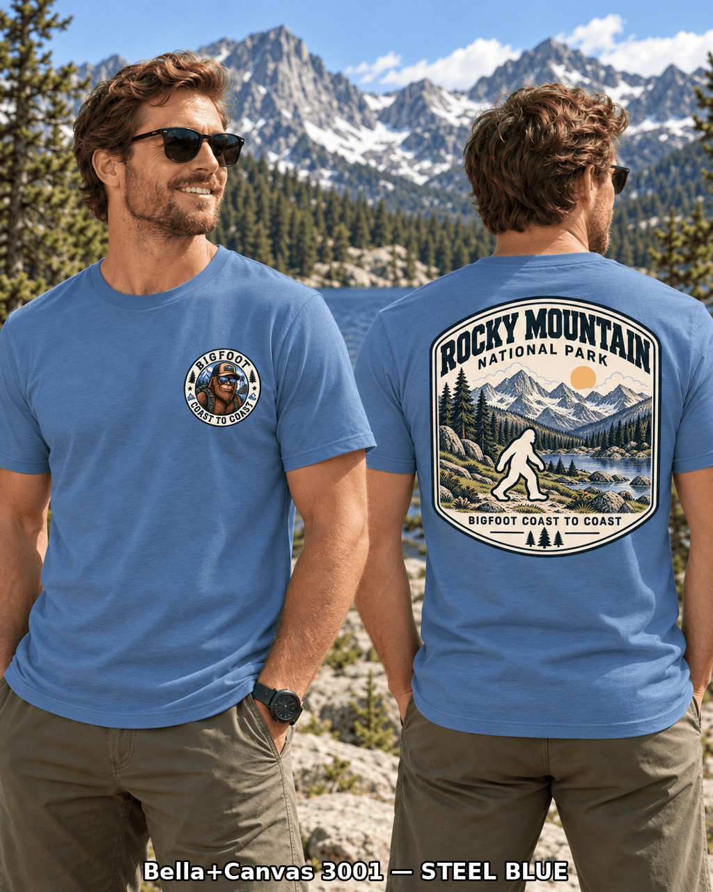 Rocky Mountain Bigfoot National Park Shirt | Sasquatch Adventure Tee - Bigfoot Coast to Coast