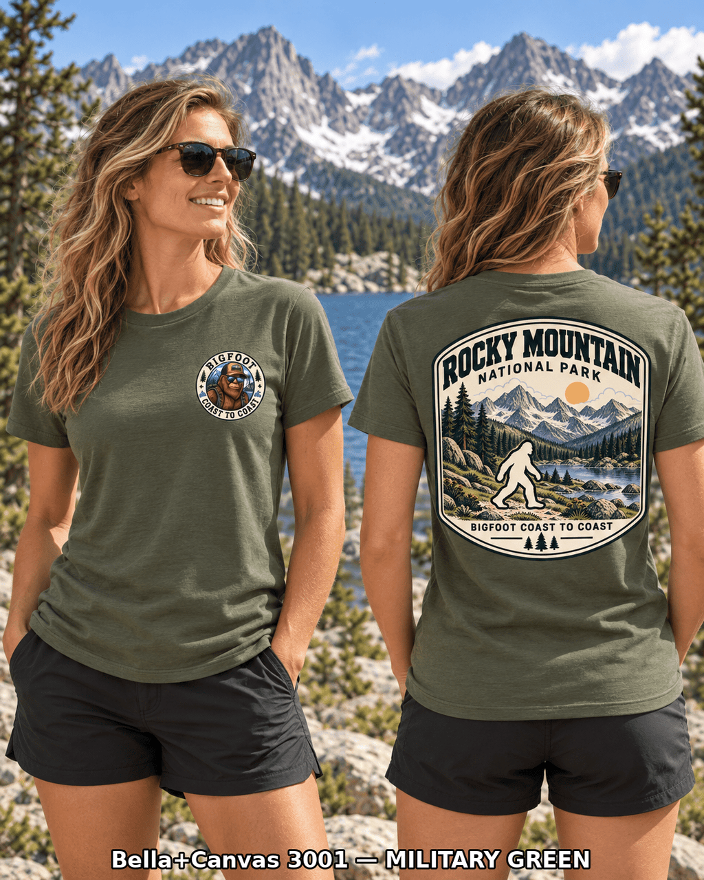 Rocky Mountain Bigfoot National Park Shirt | Sasquatch Adventure Tee - Bigfoot Coast to Coast