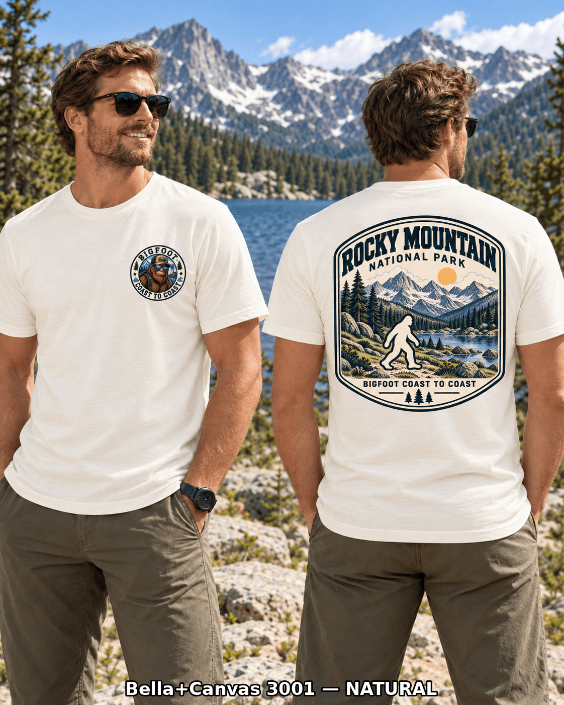 Rocky Mountain Bigfoot National Park Shirt | Sasquatch Adventure Tee - Bigfoot Coast to Coast
