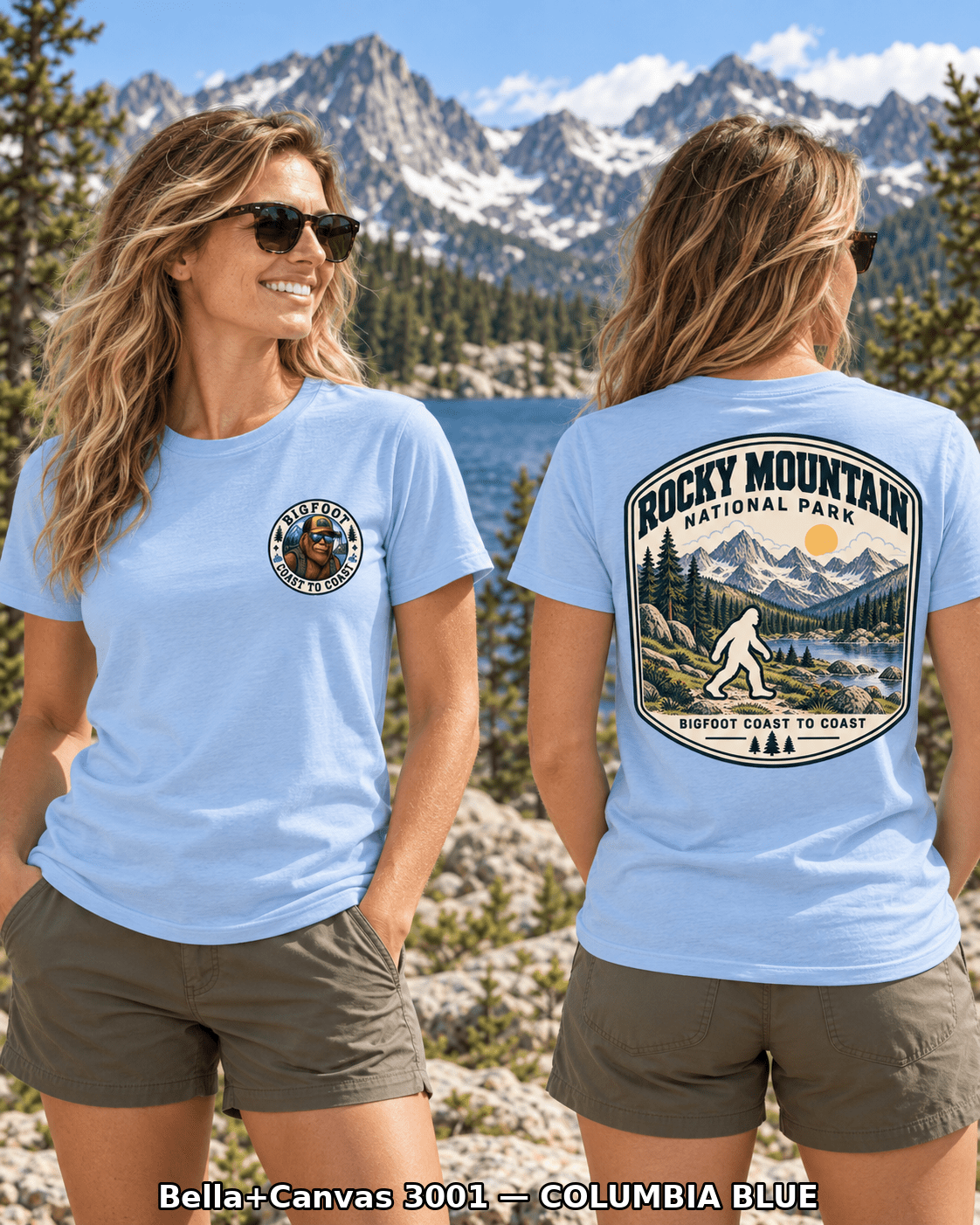Rocky Mountain Bigfoot National Park Shirt | Sasquatch Adventure Tee - Bigfoot Coast to Coast
