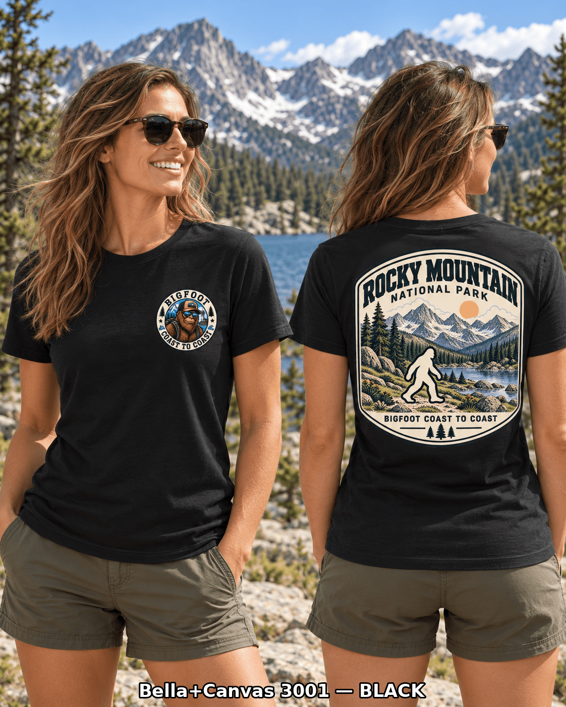 Rocky Mountain Bigfoot National Park Shirt | Sasquatch Adventure Tee - Bigfoot Coast to Coast